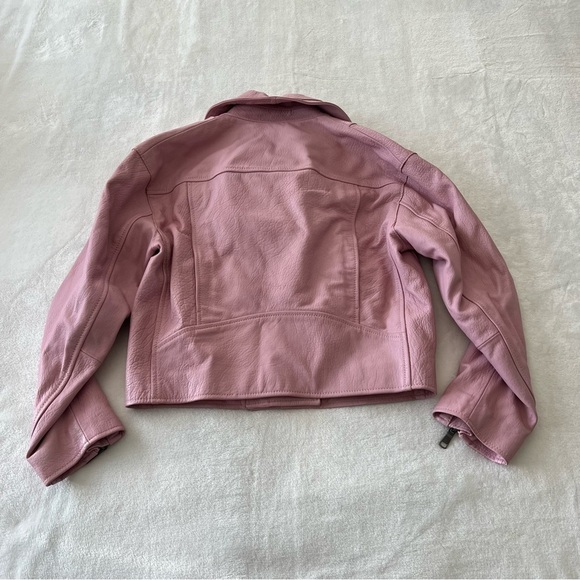 JOIE Akirako Leather Moto Jacket In Fleur D-isle - Picture 8 of 13